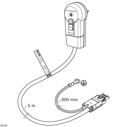 Bosch Rexroth Power Cord, 5 m Orange Polyvinyl Chloride