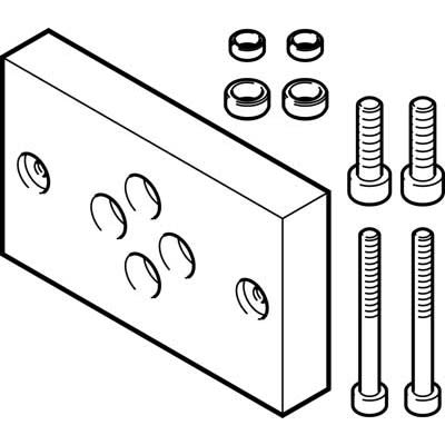 Festo Adapter Kit DHAA-D-E8-75-Q11-20, For Use With Pneumatic Cylinder & Actuator