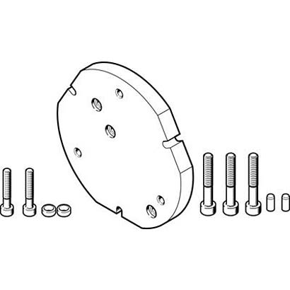 Festo Adapter Kit DHAA-G-H2-25-B13G-63, For Use With Pneumatic grippers