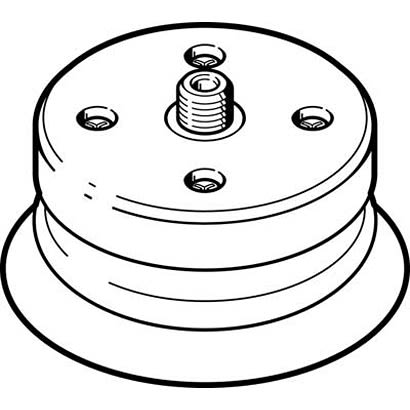 Festo 80 mm Bellow Nitrile Rubber (NBR) Pneumatic Suction Cup ESS-80-BN M10
