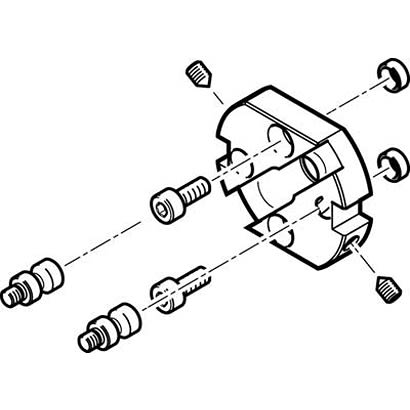 Festo Adapter Kit HAPG-SD2-2, For Use With Pneumatic Cylinder & Actuator
