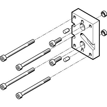 Festo Adapter Kit HAPG-SD2-25, For Use With Pneumatic grippers