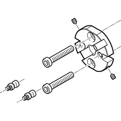 Festo Adapter Kit HAPG-SD2-6, For Use With Pneumatic grippers