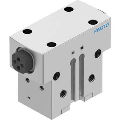 Festo 2 Finger Double Acting Action Pneumatic Gripper, HGPD-16-A-G1, Parallel Gripping Type