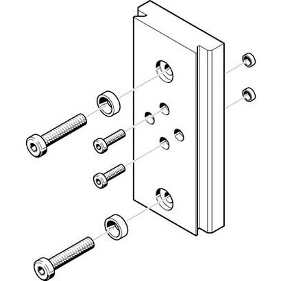 Festo Adapter Kit HMSV-20, For Use With Pneumatic Cylinder & Actuator