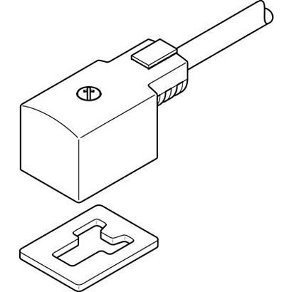 Festo Coupling KMV-1-24-10-LED, For Use With V Solenoids