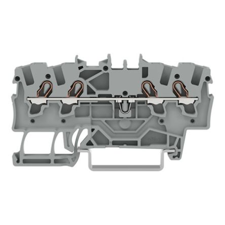 WAGO 2001-1401 22 (TOPJOB S) Series Terminal Block Grey, 1.5mm², 1-Level, Push-in Spring, ATEX, EAC Ex, Ex, IECEx