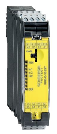 Schmersal Monitoring Relay, 1 NO/2 NC, DIN Rail, 24 V dc, 24V ac