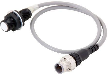 Omron E2EQ-X3D1G-M1TGJ-T 0.3M Threaded Barrel Inductive Proximity Sensor, M12 2-Wire E2EQ 30V 3 mm 30 V dc 100mA, 3 mA