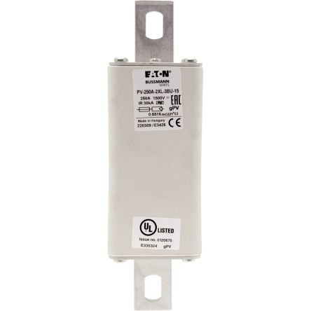 Eaton 250A Tag Fuse 2XL 1500V, 167 mm