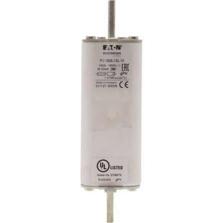 Eaton 160A Tag Fuse 1XL 1500V, 189 mm