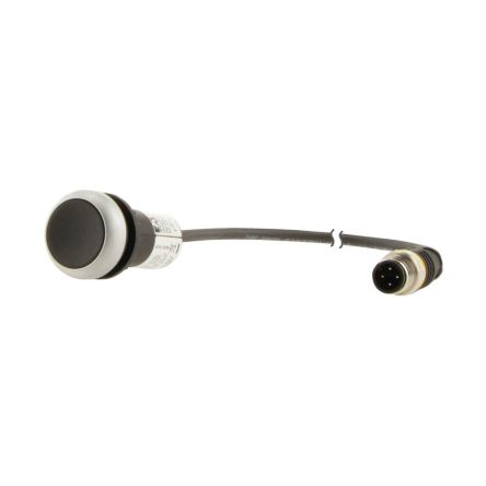Eaton 185676 C22 Series Push Button Transmitter, 23 mm Cutout Black, 1 NC, IP65, IP66, IP67, IP69K