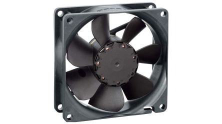 ebm-papst 8400 N Series Axial Fan, 24V dc, 42 m³/h, 1.1 W, 45 mA Max 80 mm 80mm 25.4 mm