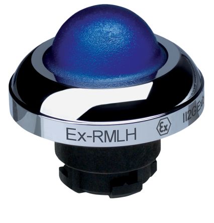 Schmersal EX-RMLH Series Blue Momentary Push Button Head, 22.3 mm Cutout, IECEx