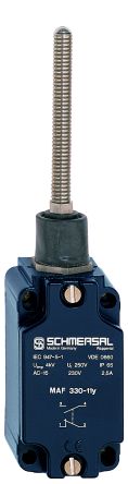 Schmersal EX-M Series Spring Rod Lever Safety Interlock Switch, IP65, Die Cast Housing, 230V ac, 4A