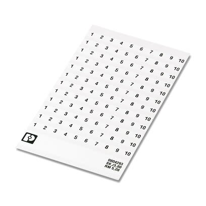 Phoenix Contact, SK Polyester Marker Card for use with Terminal Block