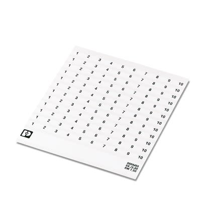 Phoenix Contact, SK Polyester Marker Card for use with Terminal Block