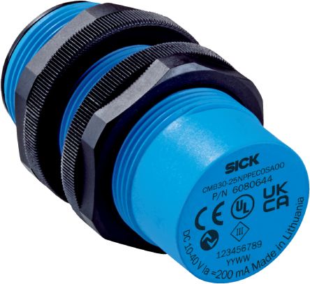 SICK CMB30-25NPPEC0SA00 Threaded Barrel Capacitive Proximity Sensor CMB30, M30 200mA 36 V dc