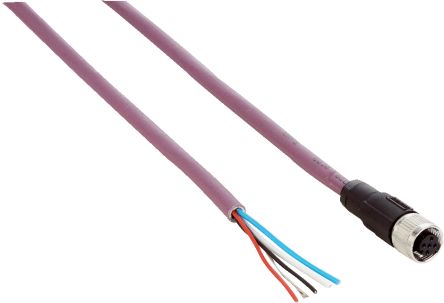 SICK Female 5 way Straight to 5 way Free Cable End Connector Cable, 10 m