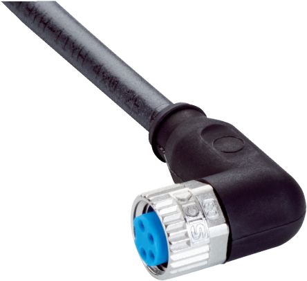 SICK Female 4 way M8, Right Angle to Male 3 way Straight M8 Connector Cable, 10 m