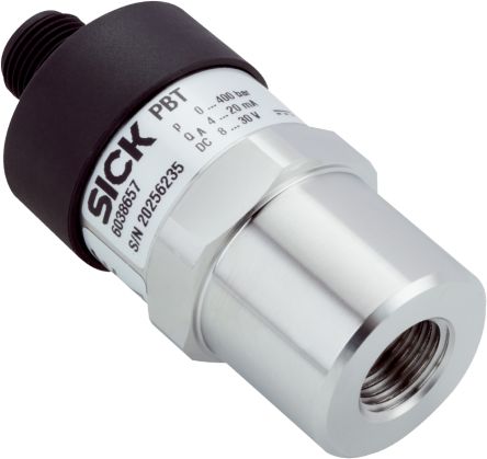 SICK PBT Series Pressure Sensor, Voltage Output 0 bar 10 bar, Gauge Reading