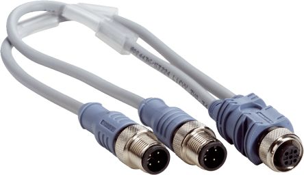 SICK Connector, 4 Contacts, Screw, M12 Connector, Plug, Female, IP67, SYL Series