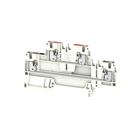 Weidmüller 2652200000 A2T Series Multi Level Terminal Block White, 1.5mm², 1-Level, Push-in, IECEx/ATEX