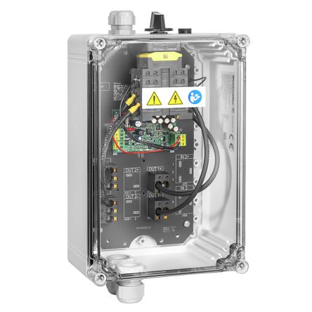 Weidmüller PVN Series Transparent, Grey Polycarbonate Junction Box, IP65, 3 Terminals, OVE-Directive R 11-1:2022-05-01,