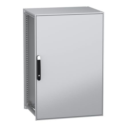 Schneider Electric PanelSeT SFN Series Galvanised Steel 1-Door Floor Standing Enclosure, Plain Door, IP55 600 mm, 800 mm