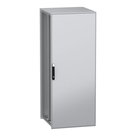 Schneider Electric PanelSeT SFN Series Galvanised Steel 1-Door Floor Standing Enclosure, Plain Door, IP55 800 mm, 800 mm