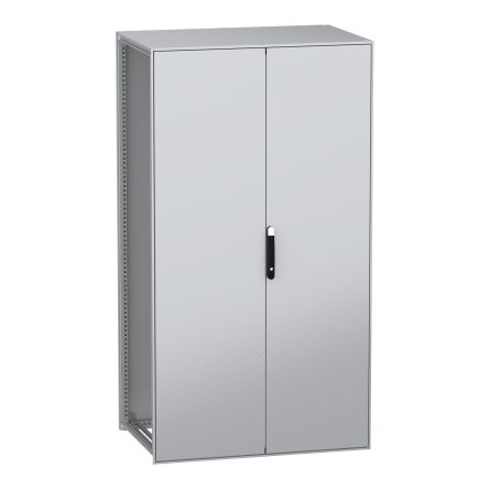 Schneider Electric PanelSeT SFN Series Galvanised Steel 2-Door Floor Standing Enclosure, Plain Door, IP55 800 mm, 1200
