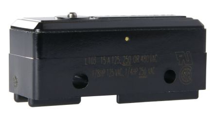 Honeywell Pin Plunger Micro Switch, Solder Lug/Quick Connect Terminal, 15A, 250 V, 30 V, 1 CO, IP40, IP64