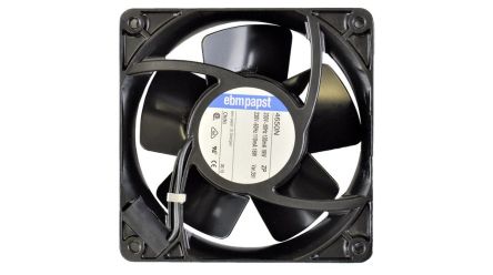 ebm-papst RoHS Series Axial Fan, 230V ac, 100 m³/h, 80 mA Max, IP20 119 mm, 119mm, 38 mm