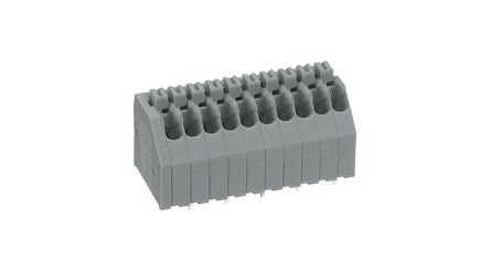 WAGO 250 Series PCB Terminal Block, 8-Contact, 2.54 mm Pitch, PCB, 1 Row