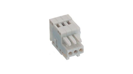 WAGO 733 Series Pluggable Terminal Block, 10-Contact, 2.5 mm Pitch, 1 Row, 733-110