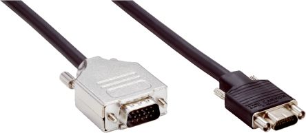 SICK Male 15 way D-Sub 15-Pin to Male 15 way D-Sub 15-Pin Connector Cable, 2 m