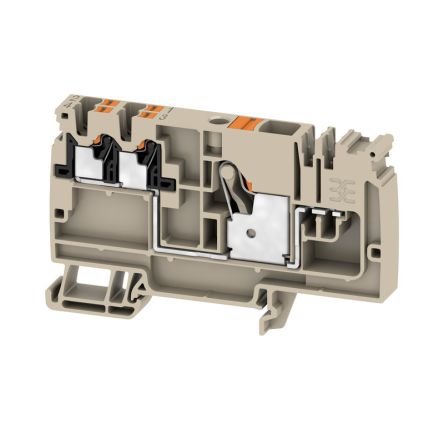 Weidmüller AAP Series Distribution Unit Dark Beige, 10mm², 1-Level, Push-in, IECEx/ATEX