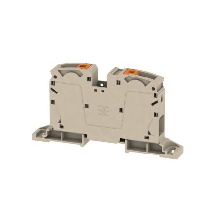 Weidmüller A2C Series Feed Through Terminal Block Dark Beige, 35mm², 1-Level, Push-in, IECEx/ATEX