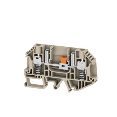 Weidmüller WTL Series Test Disconnect Terminal Block Dark Beige, 6mm², 1-Level, Screw, IECEx/ATEX