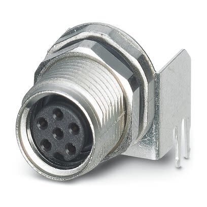 Phoenix Contact Connector, 6 Contacts, Rear, M8 Connector, Socket, Female, IP67, SACC-DSI-M8FS-6CON-M10-L90 SH Series