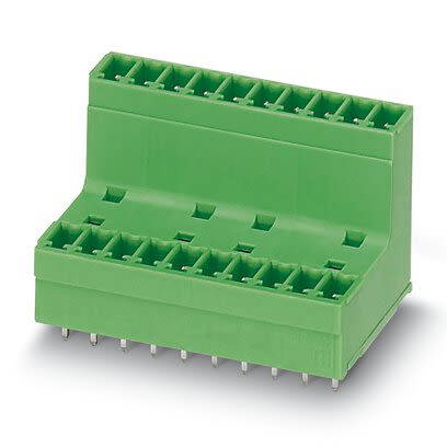 Phoenix Contact 5/10-G-3, 81, MCDV 1 Series Straight Solder PCB Header, 20 Contact(s), 3.81 mm Pitch, 2 Row, Shrouded