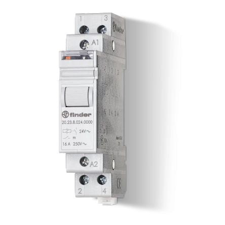 Finder DIN Rail Power Relay, 230V ac Coil, 16A Switching Current, 1 NO/1 NC