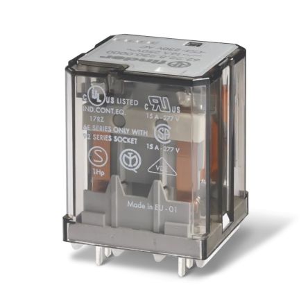 Finder PCB Power Relay, 24V Coil, 16A Switching Current, 3PDT