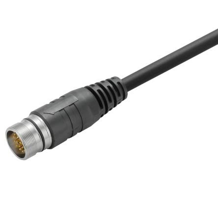 Weidmüller Male 19 way Straight to Unterminated Unterminated Actuator/Sensor Cable, 1 m