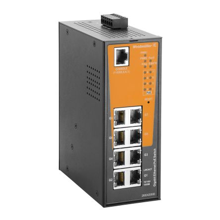 Weidmüller Managed 8 Port Network Switch Power Over Ethernet