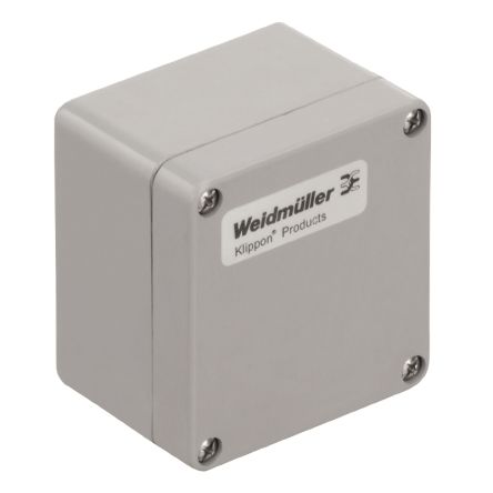 Weidmüller Klippon POK Series Grey Fibreglass Reinforced Polyester Enclosure, IP66 75 mm, 80 mm, 55 mm