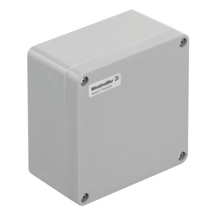 Weidmüller Klippon POK Series Grey Fibreglass Reinforced Polyester Enclosure, IP66 160 mm, 160 mm, 90 mm
