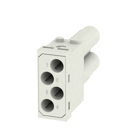 Weidmüller Heavy Duty Power Connector Insert, 40A, ModuPlug Series Male, 4 Contacts