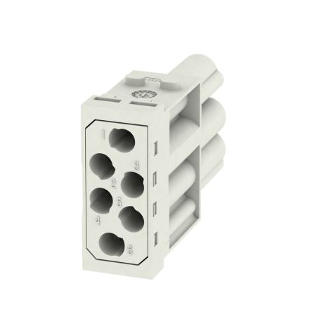 Weidmüller Heavy Duty Power Connector Insert, 16A, ModuPlug Series Male, 6 Contacts