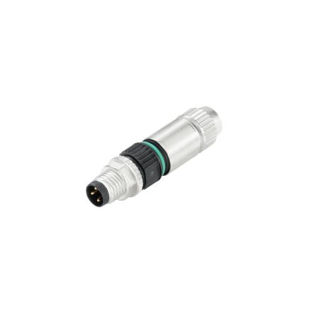 Weidmüller Connector, 3 Contacts, Cable, M8 Connector, Plug, Socket, Male/Female, IP67, SAIS Series